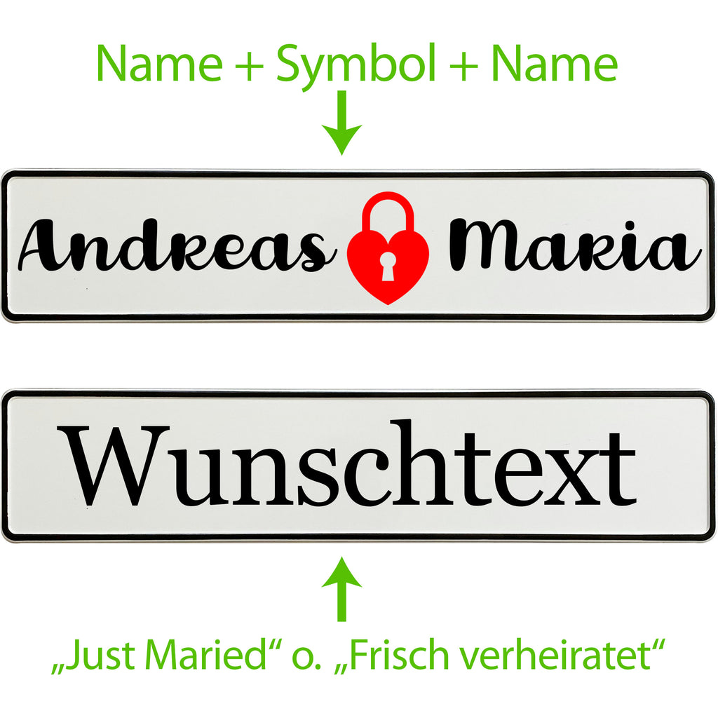 Hochzeitskennzeichen mit Namen – Märchenhaftes Schloss Motiv - MADYES - Hochzeitsdeko Manufaktur