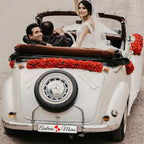 KFZ-Hochzeitskennzeichen mit Namen personalisiert – Süßes Herzchen Motiv - MADYES - Hochzeitsdeko Manufaktur