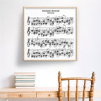 Personalisiertes Hochzeits-Gästebuch Leinwand 50x50 cm - Motiv Liebeslied - MADYES - Hochzeitsdeko Manufaktur