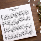 Personalisiertes Hochzeits-Gästebuch Leinwand 50x50 cm - Motiv Liebeslied - MADYES - Hochzeitsdeko Manufaktur