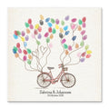 Personalisiertes Hochzeits-Gästebuch Leinwand 50x50 cm - Motiv Bike - MADYES - Hochzeitsdeko Manufaktur