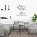 Personalisiertes Hochzeits-Gästebuch Leinwand 50x50 cm - Motiv Verliebt - MADYES - Hochzeitsdeko Manufaktur