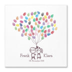 Personalisiertes Hochzeits-Gästebuch Leinwand 50x50 cm - Motiv Verliebt - MADYES - Hochzeitsdeko Manufaktur