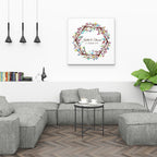 Personalisiertes Hochzeits-Gästebuch Leinwand 50x50 cm - Motiv Ring - MADYES - Hochzeitsdeko Manufaktur