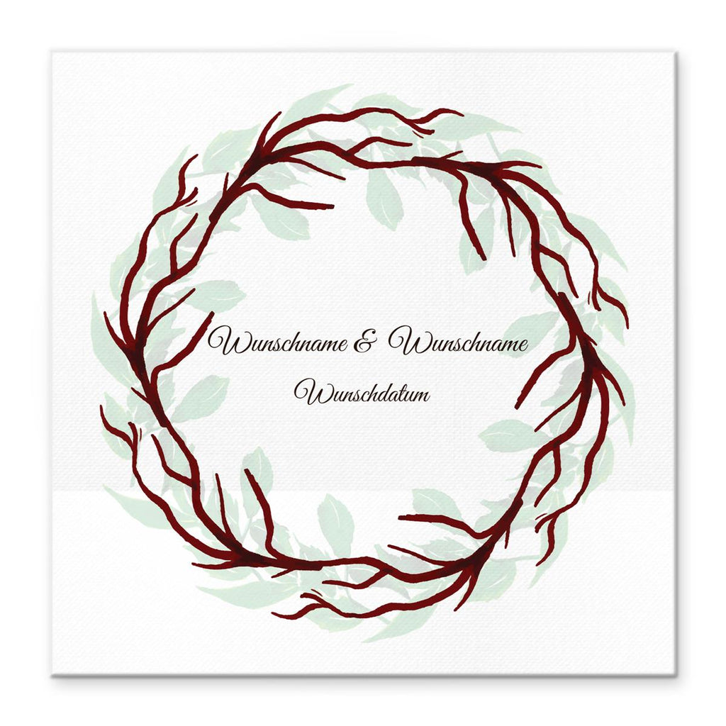 Personalisiertes Hochzeits-Gästebuch Leinwand 50x50 cm - Motiv Ring - MADYES - Hochzeitsdeko Manufaktur