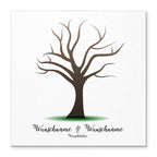 Personalisiertes Hochzeits-Gästebuch Leinwand 50x50 cm - Motiv Baum - MADYES - Hochzeitsdeko Manufaktur