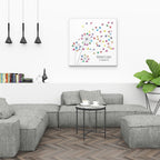 Personalisiertes Hochzeits-Gästebuch Leinwand 50x50 cm - Motiv Pusteblume - MADYES - Hochzeitsdeko Manufaktur