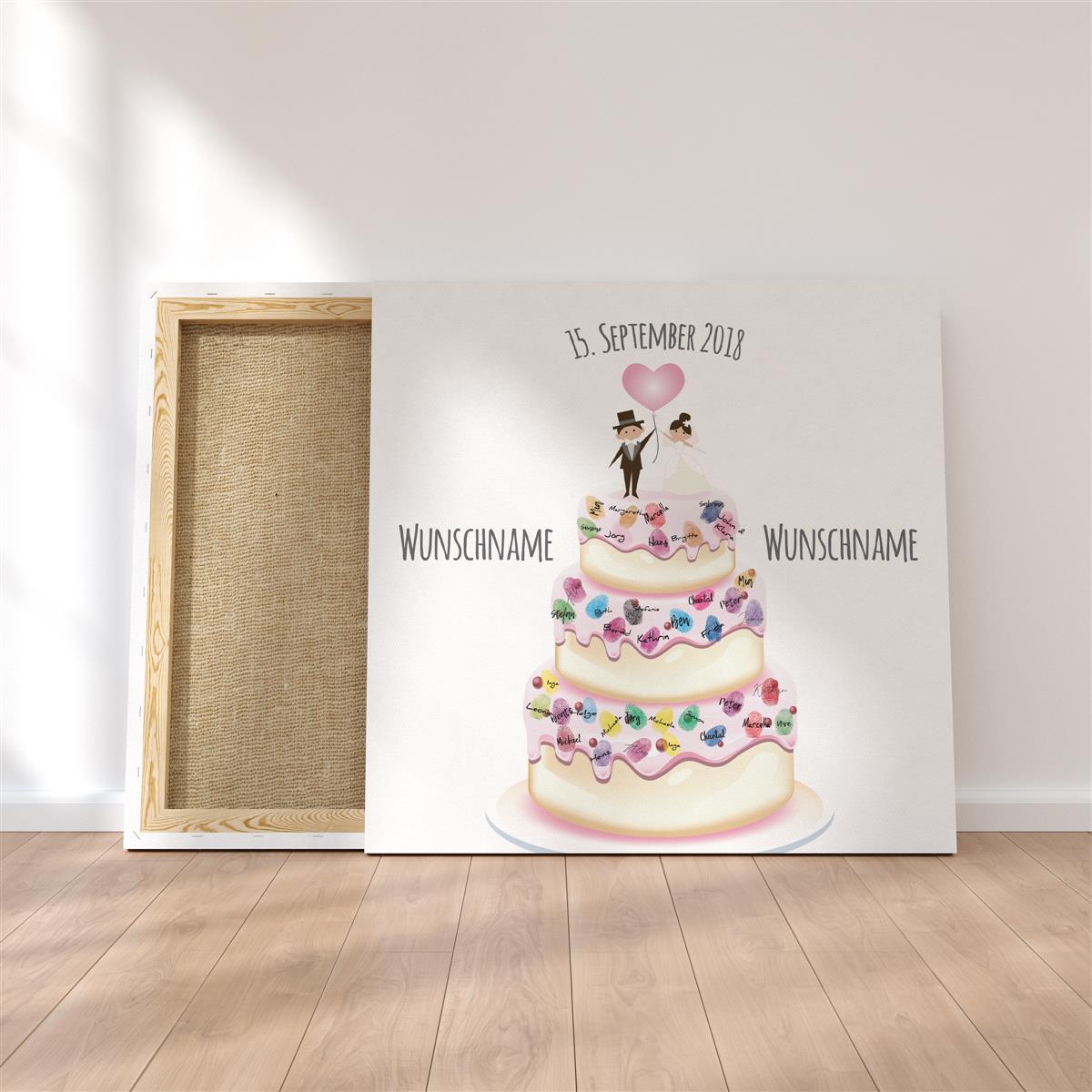 Originelles Gästebuch Hochzeit – Hochzeitstorte personalisiert