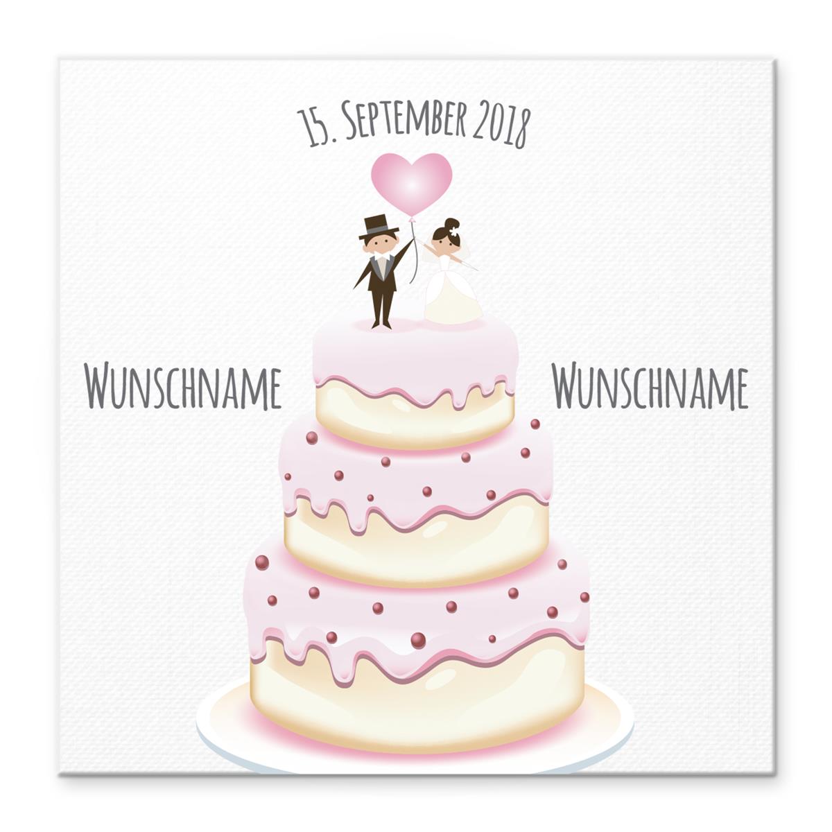 Originelles Gästebuch Hochzeit – Hochzeitstorte personalisiert