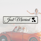 KFZ-Hochzeitskennzeichen Just Married Schriftzug – Klassische Autodeko – 2 Stück - MADYES - Hochzeitsdeko Manufaktur