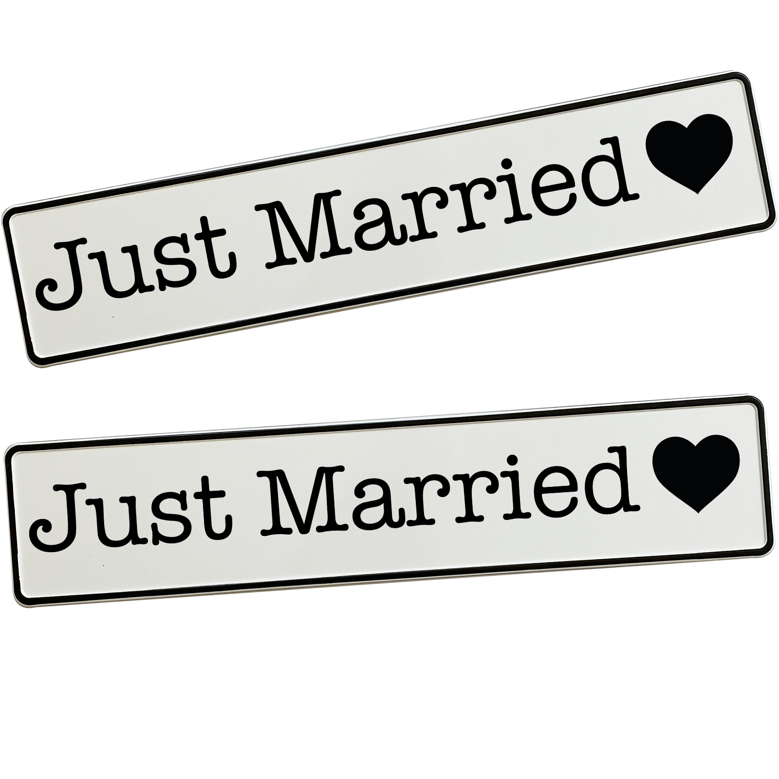 KFZ-Hochzeitskennzeichen Just Married Boho – Boho Style Autodeko – 2er Set - MADYES - Hochzeitsdeko Manufaktur