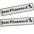 KFZ-Hochzeitskennzeichen Just Married Modern – Moderne Hochzeitsauto Deko – 2er Set - MADYES - Hochzeitsdeko Manufaktur