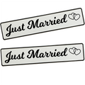 KFZ-Hochzeitskennzeichen Just Married Elegant – Edles Design – 2 Stück - MADYES - Hochzeitsdeko Manufaktur