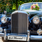 KFZ-Hochzeitskennzeichen Just Married Elegant – Edles Design – 2 Stück - MADYES - Hochzeitsdeko Manufaktur