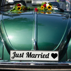 KFZ-Hochzeitskennzeichen Just Married Classic – Zeitlose Autodeko – 2er Set - MADYES - Hochzeitsdeko Manufaktur