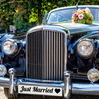 KFZ-Hochzeitskennzeichen Just Married Classic – Zeitlose Autodeko – 2er Set - MADYES - Hochzeitsdeko Manufaktur