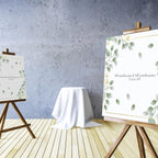 Personalisiertes Hochzeits-Gästebuch Leinwand 50x50 cm - Motiv Blumen - MADYES - Hochzeitsdeko Manufaktur