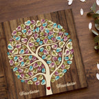 Rustikales Gästebuch Hochzeit – Wooden Tree personalisiert - MADYES