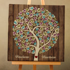 Rustikales Gästebuch Hochzeit – Wooden Tree personalisiert - MADYES