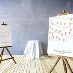 Personalisiertes Hochzeits-Gästebuch Leinwand 50x50 cm - Motiv Girlande - MADYES - Hochzeitsdeko Manufaktur