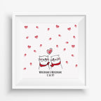 Personalisiertes Hochzeits-Gästebuch Leinwand 50x50 cm - Motiv Katzen - MADYES - Hochzeitsdeko Manufaktur