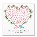 Personalisiertes Hochzeits-Gästebuch Leinwand 50x50 cm - Motiv Birds Love - MADYES - Hochzeitsdeko Manufaktur