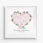 Personalisiertes Hochzeits-Gästebuch Leinwand 50x50 cm - Motiv Birds Love - MADYES - Hochzeitsdeko Manufaktur