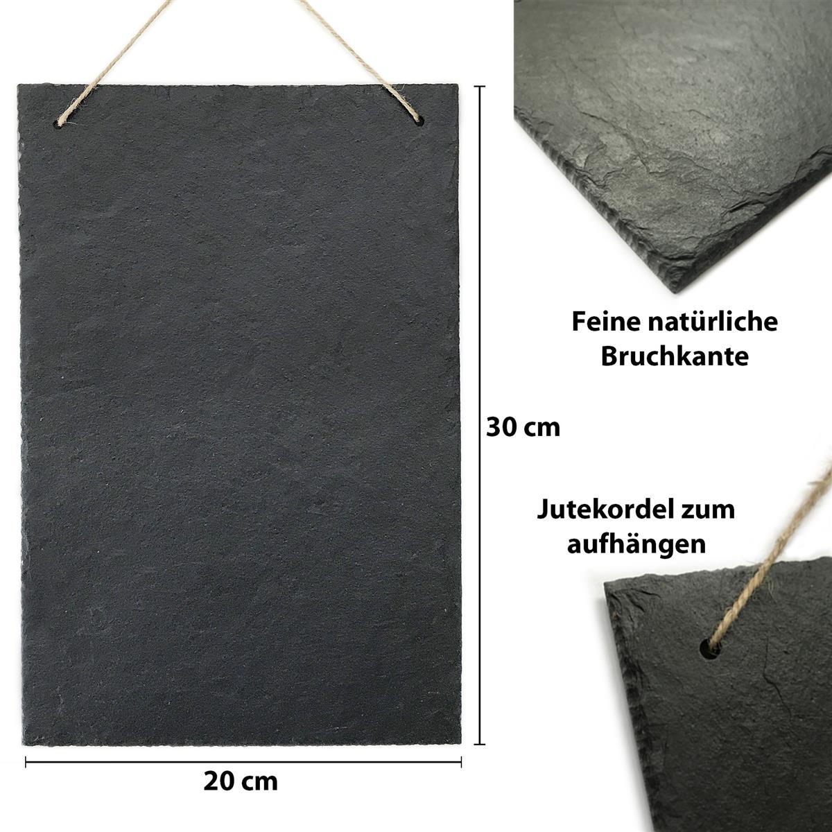 Schiefertafel 30 x 20 cm hoch - MADYES - Hochzeitsdeko Manufaktur