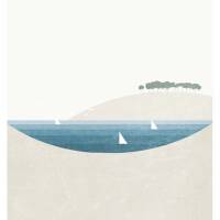 Set von 3 sommerlichen Kunstdrucken Sonne und Meer Strand A1 (59,4 x 84,1 cm)