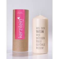 Kerzilein Candle Flame Gray Get The Wine ... Stump Candle...