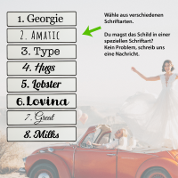 Kennzeichen Hochzeit mit Namen Deko Hochzeitsauto Hochzeitskennzeichen