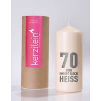 Kerzilein Candle Flame Gray 70 and still hot pillar...
