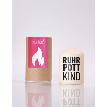 Kerzilein Candle Flemm Black Ruhrpott Child Stump Candle Small 8 x 6 cm