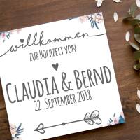 Gästebuch Hochzeit "Herzlich Willkommen"...