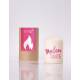 Kerzilein Candle Flemms Pink Patentant Stump Candle Small 8 x 6 cm