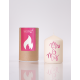 Kerzilein Candle Flemmen Pink MR & MRS stump candy small 8 x 6 cm