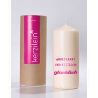 Kerzilein Candle Flame pink burned and trozdem Happy...