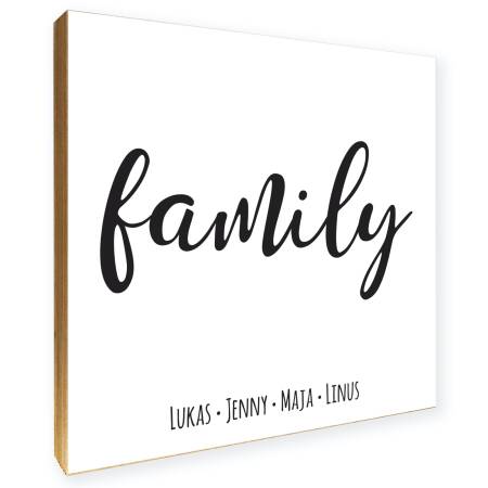 Holzbild "Familie Family"