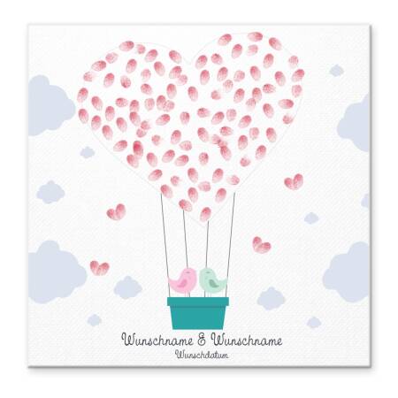 Guest book wedding Balloon canvas