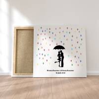 Guest book wedding "Raindrop Kiss" canvas