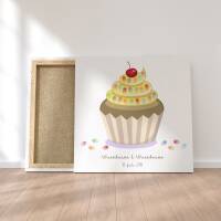 Guest book wedding "Cupcake" canvas