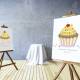 Gästebuch Hochzeit "Cupcake" Leinwand