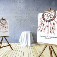 Guest book wedding "dream catcher" canvas