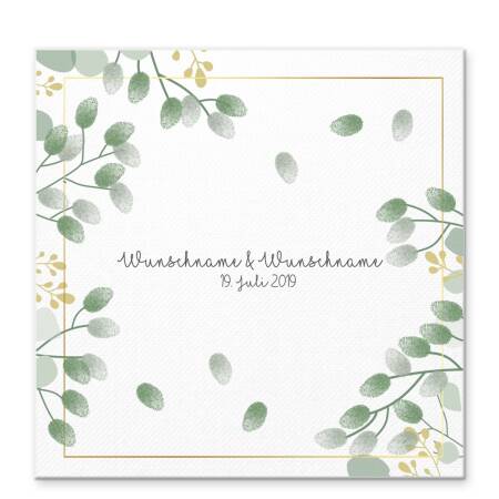 Guest book wedding flowers canvas