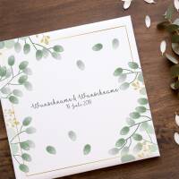 Guest book wedding "flowers" canvas