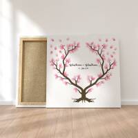 Guest book wedding "tree heart" canvas