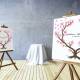 Guest book wedding "tree heart" canvas