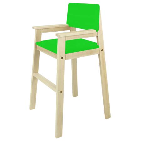 High chair in beech light green
