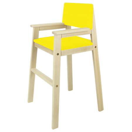 High chair, beech light yellow