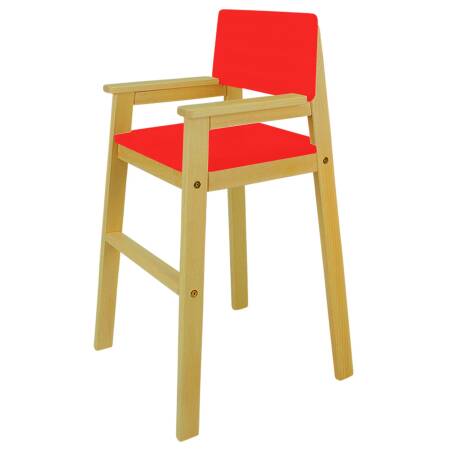 High chair beech walnut red